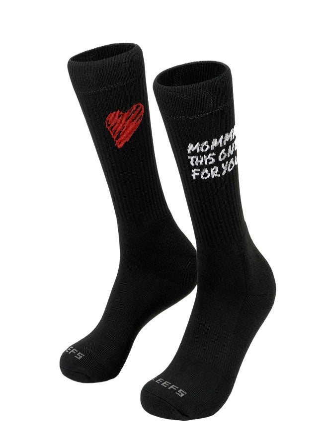 SLEEFS Momma Black Crew Socks - Image 1